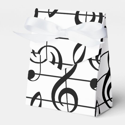 Grote Treble Clef Muzikaal Personeel Favor Box Bedankdoosjes (Voorkant Zijde)