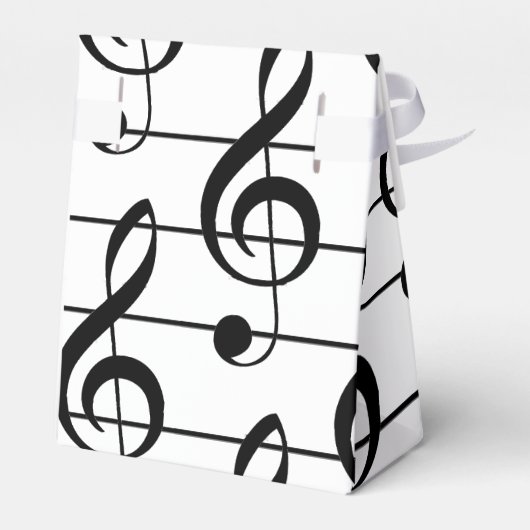 Grote Treble Clef Muzikaal Personeel Favor Box Bedankdoosjes (Achterkant)