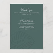 Grote tropische Monstera blad minimalist Menu (Achterkant)