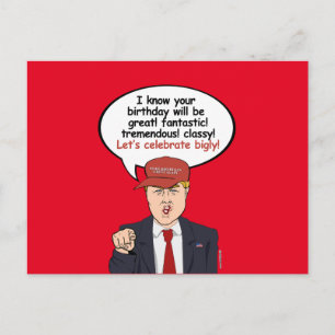 Grote Trump Verjaardag Kaart - Laten we groots vie