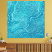 Grote Turquoise Marble Wall Art Decor Canvas Afdruk (Insitu (Woonkamer))
