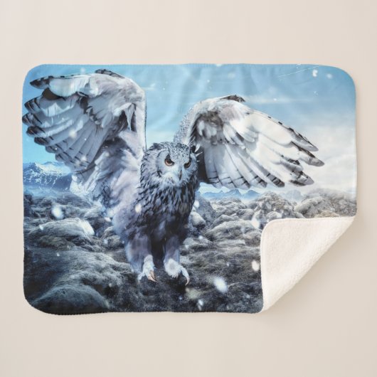 grote uil sherpa deken (Voorkant (horizontaal))