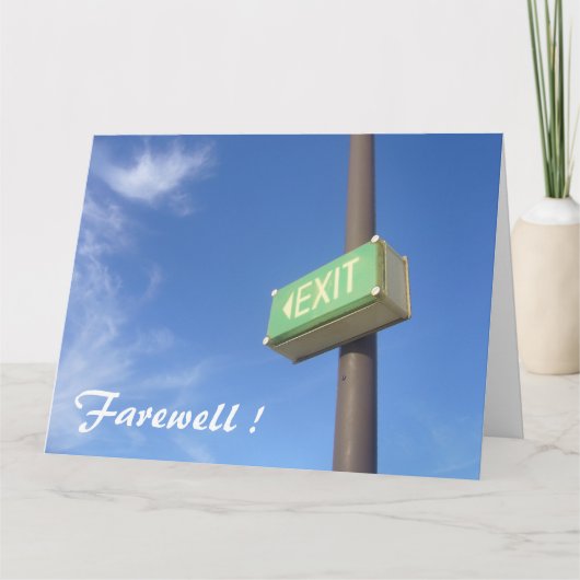 grote uitgang kaart (Voorkant)