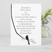 Grote uitnodiging voor vogels en bloesems (Staand voorkant)