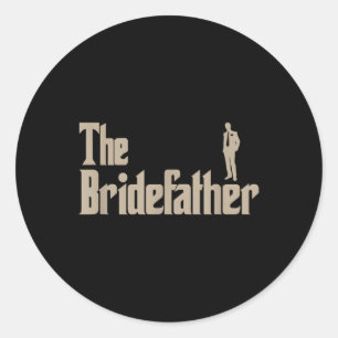 Grote vader van de bruid geschenken Mannen T-shirt Ronde Sticker