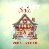GROTE VAKANTIE SALE KERSTWINKEL RAAMSTICKER (Vel 3)