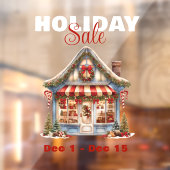 GROTE VAKANTIE SALE KERSTWINKEL RAAMSTICKER (Vel 2)