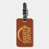 GROTE VANGST! aangepast bagagelabel (Voorkant verticaal)