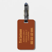 GROTE VANGST! aangepast bagagelabel (Achterkant verticaal)