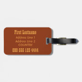 GROTE VANGST! aangepast bagagelabel (Achterkant horizontaal)