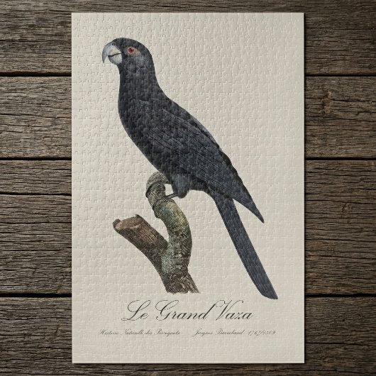 Grote vasapapegaai, Coracopsis Vasa Illustratie Legpuzzel