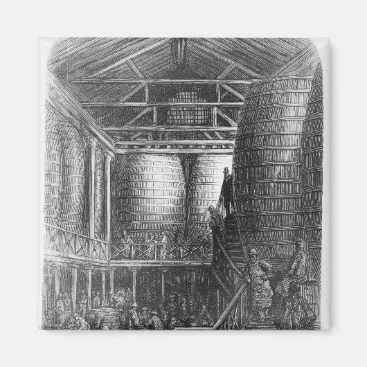 Grote vaten in een brouwerij magneet (Voorkant)