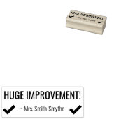 "GROTE VERBETERING!" + Leraar Naam Rubber stempel (Gestempeld)