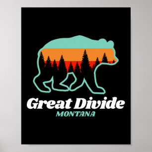 Grote Verdeel Montana Skiën Snowboarding Beer Poster