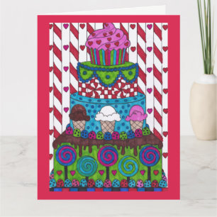 Grote Verjaardag Kaart - Lollipops en Snoep