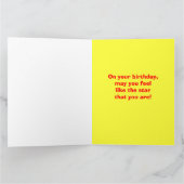 Grote Verjaardags Kaart met Grote Foto Aangepaste  (Binnen)