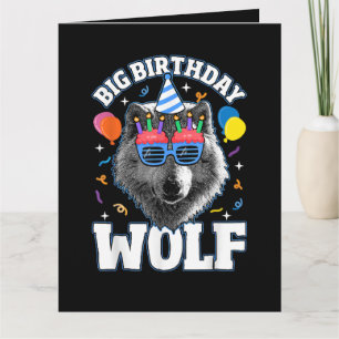 Grote Verjaardags Wolf voor Wolven Bedankkaart
