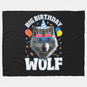 Grote Verjaardags Wolf voor Wolven Fleece Deken
