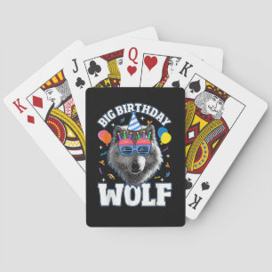 Grote Verjaardags Wolf voor Wolven Pokerkaarten