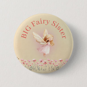Grote Verjaardagsfee Zuster Ronde Button 5,7 Cm