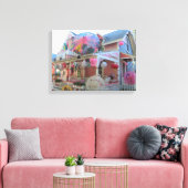 Grote verlichting in roze - Martha's wijntuin Canvas Afdruk (Insitu (Woonkamer))