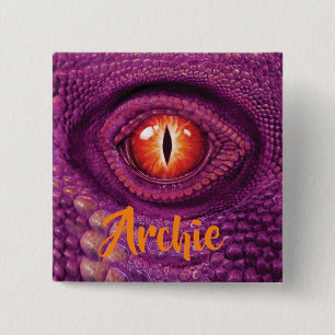 Grote vierkante Badge met monogram Dragon's Eye Button 5,1 Cm