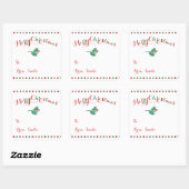 Grote Vierkante Kerstcadeautags Sticker (Vel)