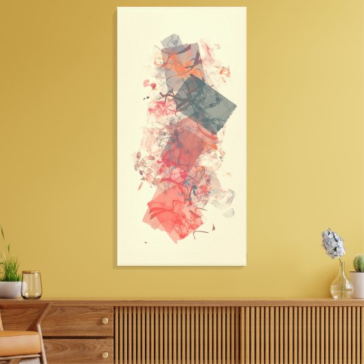 Grote Vierkanten III Canvas Afdruk (Insitu (Woonkamer))