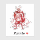 Grote Viking-krijger Sticker (Vel)