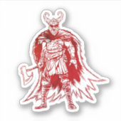 Grote Viking-krijger Sticker (Voorkant)