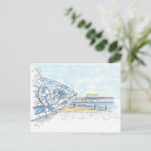 Grote vis Belfast Briefkaart (Staand voorkant)