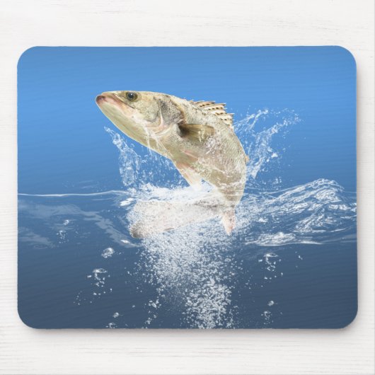 grote vis die uit het water springt muismat (Voorkant)