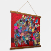 Grote vis hangend wandkleed (Gebogen)