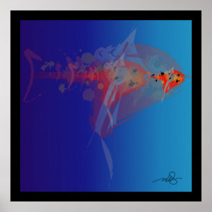 Grote vis, kleine vis poster