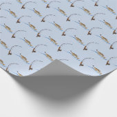 grote vis op de lijn cadeaupapier (Hoek)