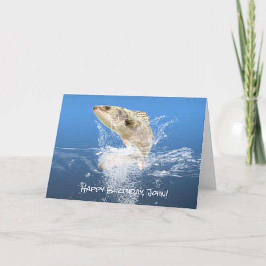 Grote vis verjaardag kaart (Voorkant)