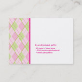 Grote visitekaartjes voor golfgolfopleiders (Achterkant)