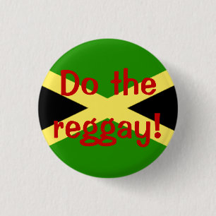 Grote vlag, doe de reggay! ronde button 3,2 cm