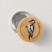 grote vlekspecht ronde button 3,2 cm (Voorkant /achterkant)