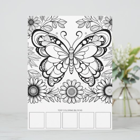 Grote vlinder kleuren Kaarten ontspanningshulpmidd (Staand voorkant)