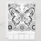 Grote vlinder kleuren Kaarten ontspanningshulpmidd (Voorkant)