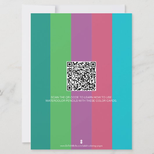 Grote vlinder kleuren Kaarten ontspanningshulpmidd (Achterkant)