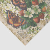 Grote vlinders en aardbeien tissuepapier (Detail)