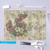 Grote vlinders en aardbeien tissuepapier (Craft)