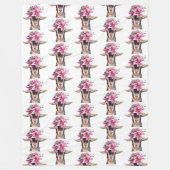Grote vlooienlans Lily de geit. Fleece Deken (Voorkant)