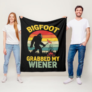 Grote Voet Greep Mijn Wiener Grappige Sasquatch Fleece Deken