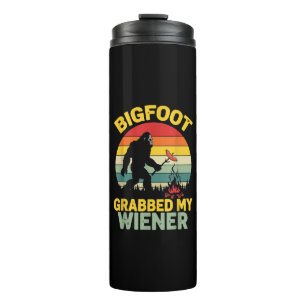 Grote Voet Greep Mijn Wiener Grappige Sasquatch Thermosbeker