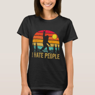 Grote Voet Sasquatch Ik Haat Mensen Grappige Bigfo T-shirt