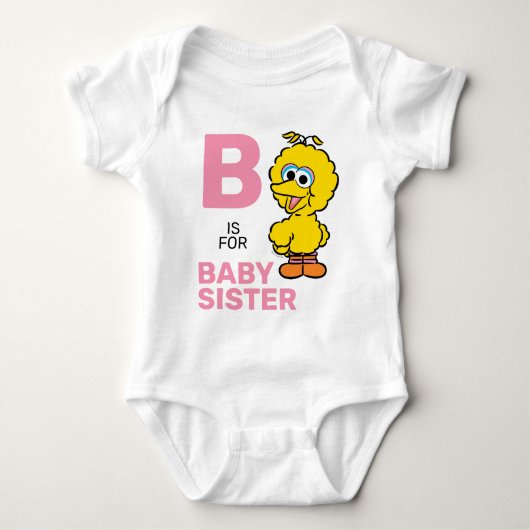 Grote Vogel | B is voor Baby Zus Romper (Voorkant)