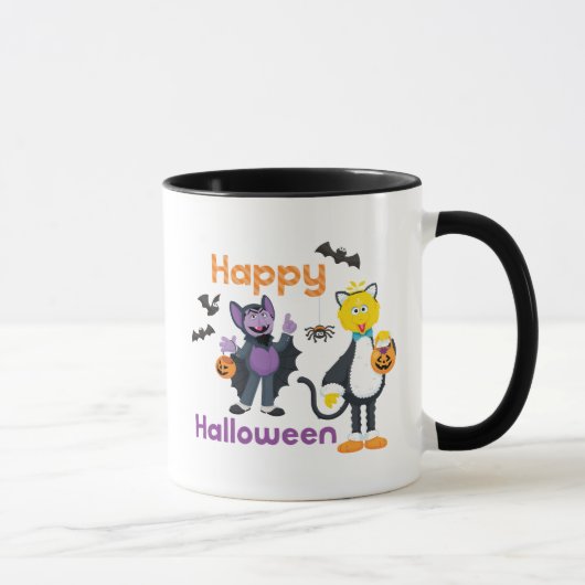 Grote vogel en graaf | Fijne Halloween Mok (Rechts)